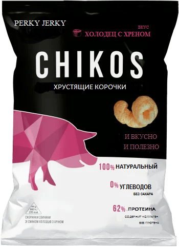 Шкурки свиные "Chikos" со вкусом холодца с хреном