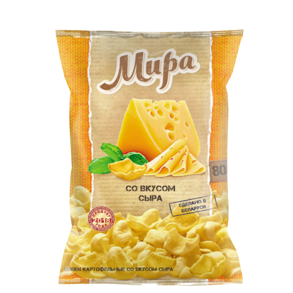 Снеки "МИРА" со вкусом сыра 80 гр.