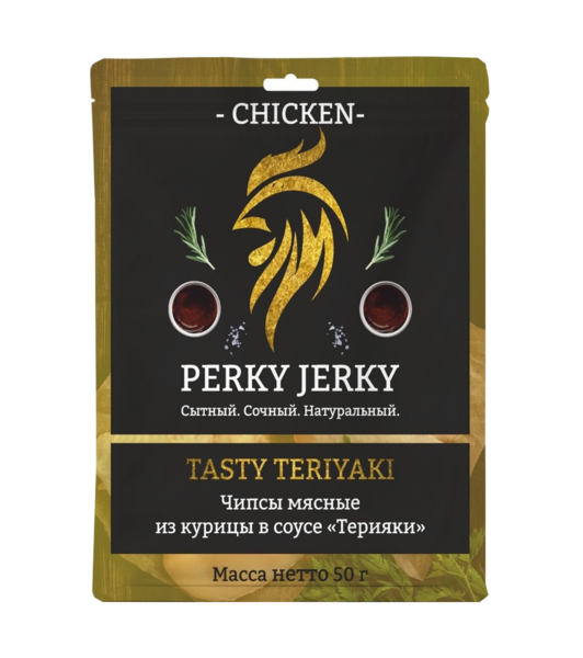 Чипсы "PERKY JERKY" из курицы с соусом "Терияки"