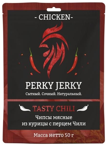 Чипсы "PERKY JERKY" из курицы с перцем чили